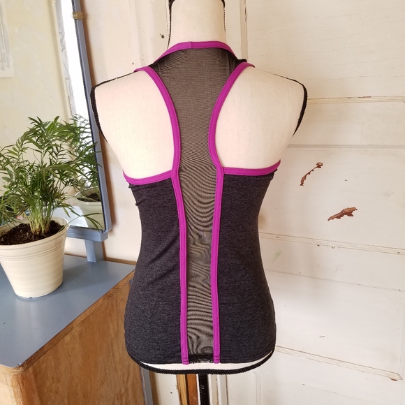 Leapin Leotards Dark Gray Racerback Tank Top - Picture 7 of 8